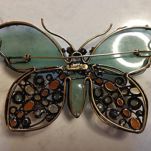 IRADJ MOINI Large Butterfly Insect Bug Brooch Pin Vintage Designer Jewelry - Picture 4 of 9